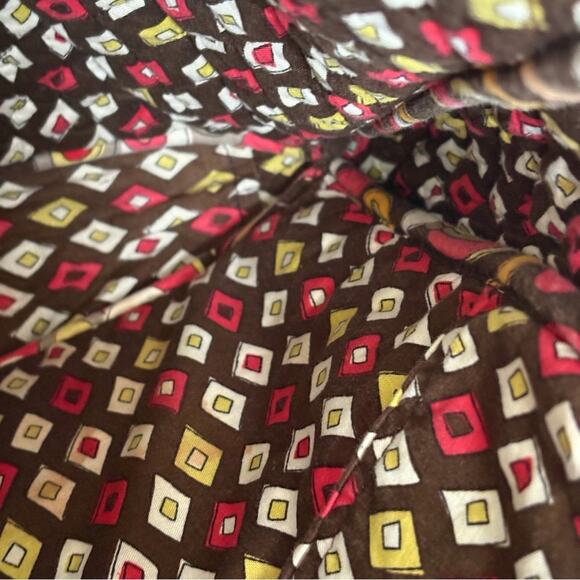 Vera Bradley Quilted Bag Brown and Pink Floral Puccini Design - Picture 6 of 7